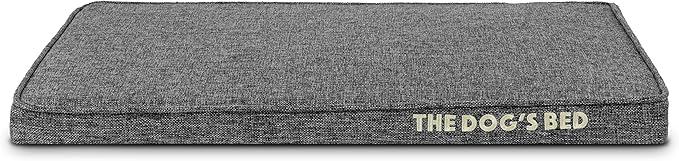 The Dog’s Bed Orthopedic Memory Foam Dog Bed Mattress, Linen Fabric, Grey Linen, S, 2-Inch