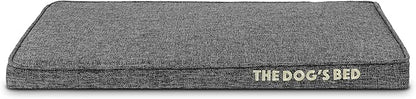 The Dog’s Bed Orthopedic Memory Foam Dog Bed Mattress, Linen Fabric, Grey Linen, S, 2-Inch