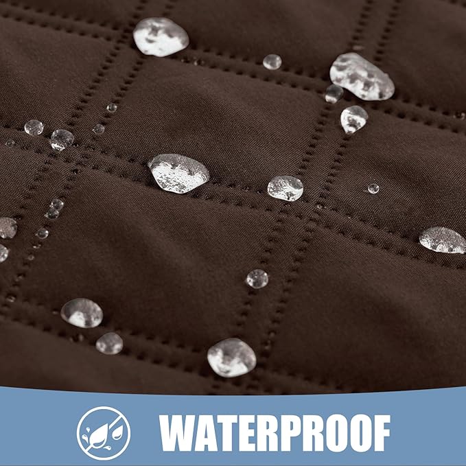 Smiry Waterproof Dog Bed Cover Pet Blanket, Soft Washable Dog Blanket for Furniture Bed Couch Sofa Reversible, Checkered (30"x90", Chocolate/Dark Grey)
