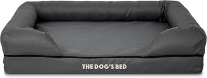 The Dog’s Bed Replacement Outer Cover, Oxford Fabric, Grey with Black Trim, Medium