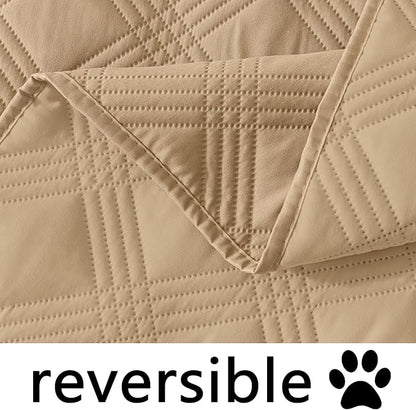 hyha Waterproof Dog Blanket, Reversible Pet Bed Blanket, Soft Sofa Couch Cover for Dogs Washable, Waterproof Pet Couch Covers for Sofa Puppy Cats Furniture Protector(30"x70", Camel/Camel)