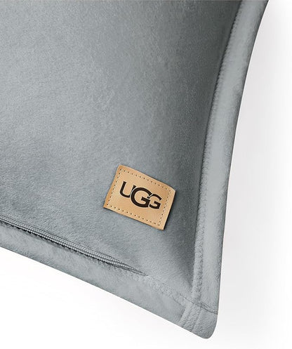 UGG Coco 2-Pack Decorative Pillows - Soft & Plush Throw Pillow Inserts with Throw Pillow Covers - Perfect for Sofa, Bed, Living Room Decor or Home Decor, 20" x 20", Seal Gray