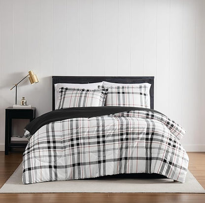 London Fog Charlotte Plaid Comforter Set Multiple Polyester 3-Piece King Comforter Set, Plaid Themed, for Men and Women, Oeko-TEX Certified Confidence