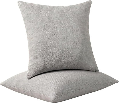Decorative Couch Pillow Covers SofaThrow pillows with inserts included Bohemian-Style Country Cushion Cover Suitable for Beds, Sofas, Living Rooms, and Home Decor 2pack 18X18 inch.(Pearl Gray)