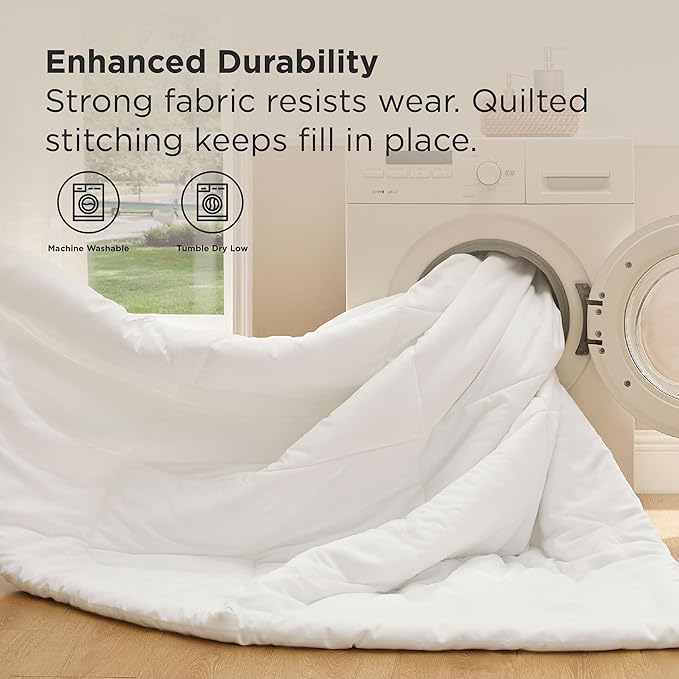 Bedsure 7 Pieces King Comforter Set Premium Series, Hotel Luxury Soft Bed in a Bag, Goose Down Alternative, Safe for Sensitive Skin Bedding Comforter All Season Medium Warmth, White Wavy Quilted