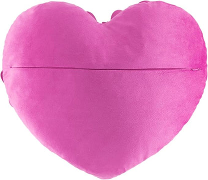 JWH Valentine's Day Throw Pillow Covers Decorative Flower Accent Pillow Cases Heart Shaped Cushion for Couch Living Room Bed Chair 14 x 16 Inches Hot Pink