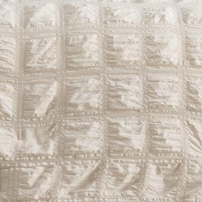 Bedsure Bed in a Bag Full - 7 Pieces Plaid Seersucker Bedding Comforter Sets, Soft Lightweight Beige Boho Bed Set with Comforters Full Size, Sheets, Pillowcases & Shams