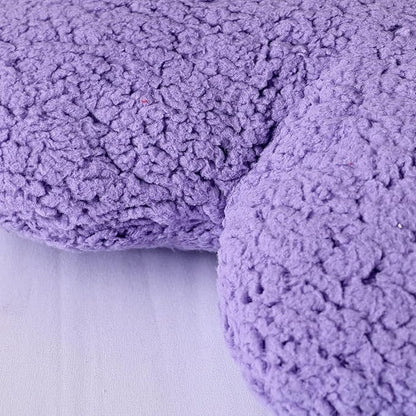 EVOLIVE Heart Pillow, Love Pillow Gifts, 15X17 Inch Large Heart Shaped Pillows, Sherpa Material Room Decor Throw Pillows, Living, Bedroom, Indoor Outdoor (Lavender)