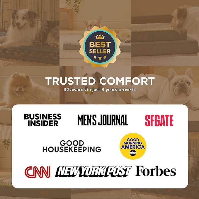 Bedsure 2 PCS Dog Beds Large Sized Dog - Comfy Flat Pet Beds with Removable Washable Cover, Orthopedic Egg Crate Foam Puppy Mat, Suitable for Pet Up to 65 lbs (Pack of 2)