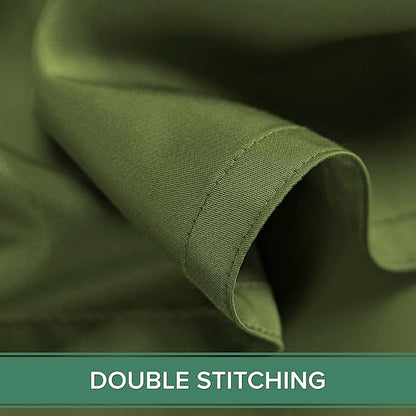 Pure Bamboo California King Sheets, Genuine 100% Organic Viscose Derived from Bamboo Bed Sheet Set, Soft & Cooling, Double Stitching, 2 Year Quality Promise (California King, Pesto)