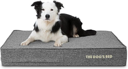 The Dog’s Bed Orthopedic Memory Foam Dog Bed Mattress, Linen Fabric, Grey Linen, L, 6-Inch