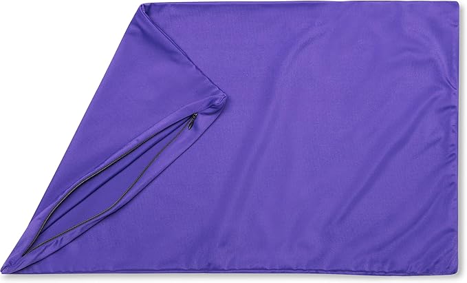 PILLOWY 12x20 Throw Pillowcase (Cover Only) -85/15 Nylon, Spandex - Luxurious, Silky, Stretchy & Soft - 1Pcs Solid Color - A Perfect Choice for Couch Chairs Sofa Bed Adult/Kids Bedroom, Dark Lavendar