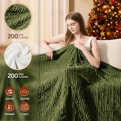 Homemate Electric Heated Blanket Full Size - 72"x84" Heating Blanket Full Size 1/2/4/6/8 Hours Auto-Off 10 Heat Level Over-Heat Protection Soft Flannel Sherpa ETL Certification