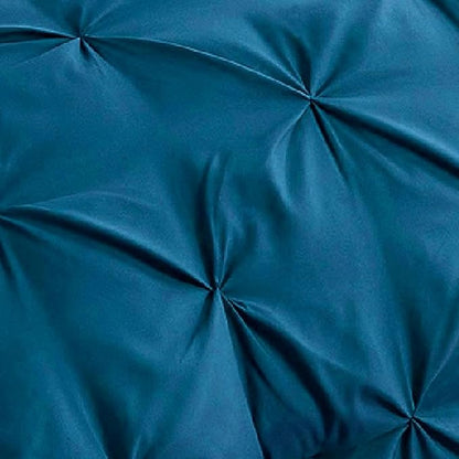 Bedsure California King Comforter Set Teal - Bed in a Bag Cal King Bedding Set 7 Pieces, GentleSoft™ Pintuck Bed Set Gift for Family, Pinch Pleat Teal Comforter with Sheets, Pillowcases & Shams