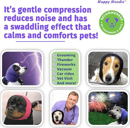 Happy Hoodie The Original Dog & Cat Calming Band - American Brand - Anxiety Relief/Noise Protection-Grooming-Thunder-Fireworks (XS, Pink) - Since 2008