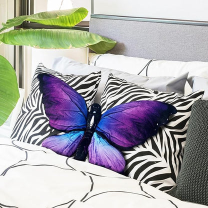 Butterfly Decorations Pillow Decorative Throw-Pillow Stuffed Animal Plush Gifts for Women Decor for Room Home Garden 24.4" x 16.5"