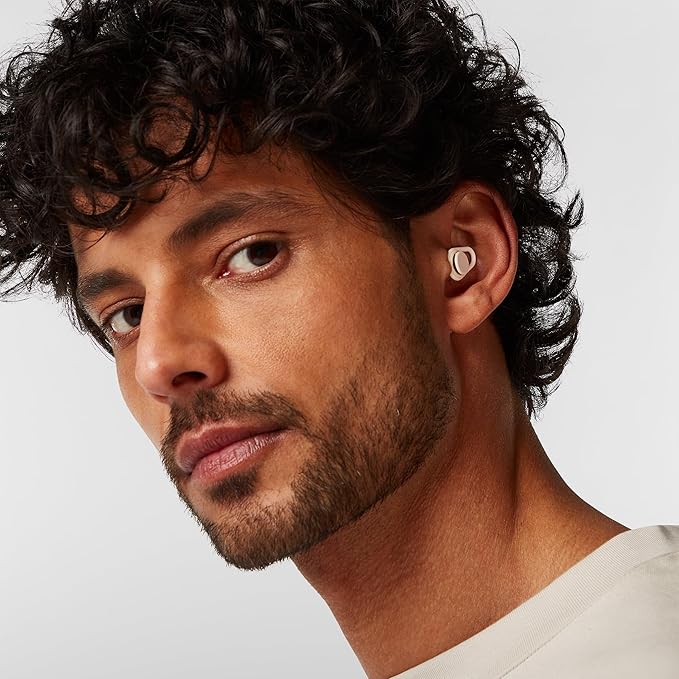 Hears One Ear Plugs for Noise Reduction - Patented Reusable Concert Earplugs, 20dB SNR Sound Reduction, Hypoallergenic for Musicians, Motorcycle and Sleeping with 4 tip Sizes - Sienna Dust