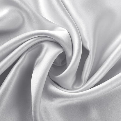 ALASKA BEAR Silk Pillowcase for Hair and Skin, Set of 2 Pure Genuine 22 Momme Mulberry Silk Pillow Cases Queen Size for Bliss Sleep Better Than Poly Satin, Zipper Closure(2pc,Silver)