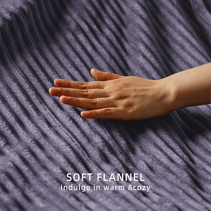 Heated Blanket Full Size 72"x84",ETL Certification- 10 Heating Levels Electric Blanket&1-10 Hour Auto Off,Heating Blanket with Dual Controller(Purple)