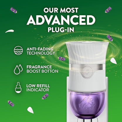 Air Wick Plug in Scented Oil Refill, 10ct, Lavender & Chamomile, Air Freshener, Essential Oils, Eco Friendly