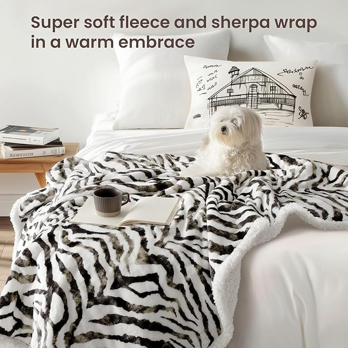 Heated Blanket Throw Electric Blanket – Fast Heating Blanket with 10 Heat Settings & 10 Hours Auto Off, Cozy Soft Fleece Sherpa, Washable, Warm Gifts for Grandma