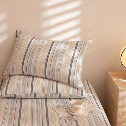 HighBuy Farmhouse Gingham Comforter Set Twin XL Size Cute Bohemian Blue Striped Southwest Bedding Comforter Set Twin XL Comforter Boho Soft Warm Bedding Comforter Sets for Boys Girls
