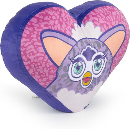 Jay Franco Furby Shaped Decorative Pillow – 17 Inch Kids Ultra-Soft Stuffed Plushie & Cozy Throw Pillow, Official Licensed Product, Purple