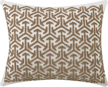 Chic Home Gabriella 5 Piece Cotton Comforter Set Farmhouse Theme Geometric Striped Pattern Design Bedding, Queen, Beige