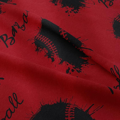 Tailor Shop Baseball Comforter Sets King Size,Baseball Bedding Sets for Boys Teens,Sport Kids Comforter Sets,Red Boys Bedding Sets with 1 Comforter 2 Pillowcases