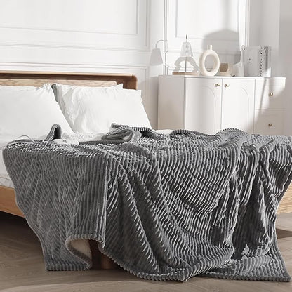 Electric Blanket Queen Heated Blanket Queen Size 84"x90" Dual Control Electric Blanket, 5 Heat Settings & 10 Hour Auto Off with FCC/ETL Certified, Overheat Protection & Machine Washable, Light Grey