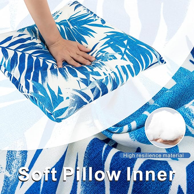 JMGBird Water-Repellent Outdoor Throw Pillows Set of 2 with Inserts - 18x18 Durable Patio Furniture Pillows