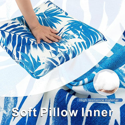 JMGBird Water-Repellent Outdoor Throw Pillows Set of 2 with Inserts - 18x18 Durable Patio Furniture Pillows