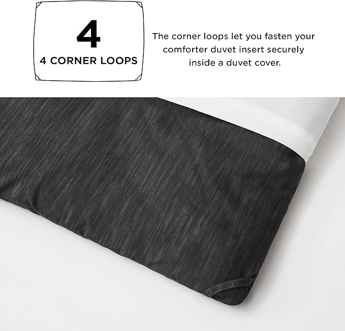 Bedsure King Size Comforter Set - Black Soft Bedding for All Seasons, Cationic Dyed Bed Set, 3 Pieces, 1 King Size Comforter (104"x90") and 2 Pillow Shams (20"x36"+2")