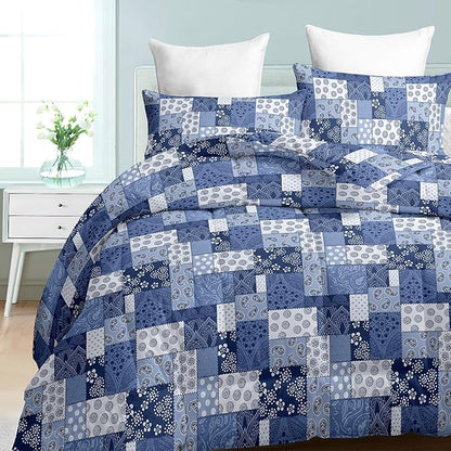 HighBuy Dark Blue Medallion Comforter Set Twin XL Soft Comforter for Teens Hotel Patchwork Bedding Comforter Boho Bedding Set Toddler Comforter Sets Fluffy 3 PC with 2 Pillowcases for Twin XL Bed