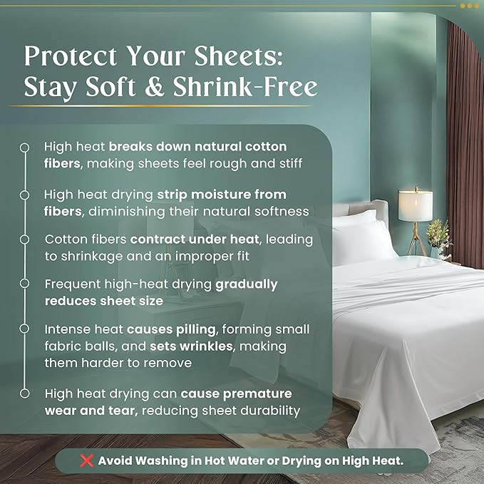 100% Egyptian Cotton Sheets Queen Size Bed Set, Deep Pocket Queen Sheet set, 800 Thread Count Sateen Cotton Bed Sheets, Cool Soft Breathable No Pill Elasticated Luxury White Bedding For All Seasons