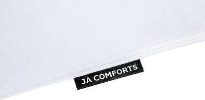 JA COMFORTS Goose Feather Down Bed Pillows for Sleeping(2 Packs)-Standard/Queen,High Fill Weight,Double-Layer Downproof Fabric Design,Goose Down Filling,600 Thread Count,Cotton Cover