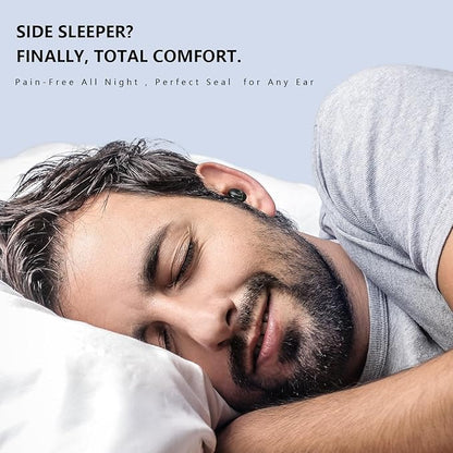 3-Mode Adjustable Ear Plugs for Sleeping, Up to 32dB Noise Reduction & Side Sleeper Design, High Fidelity Concert Earplugs for Focus, Travel, Snoring Blocking
