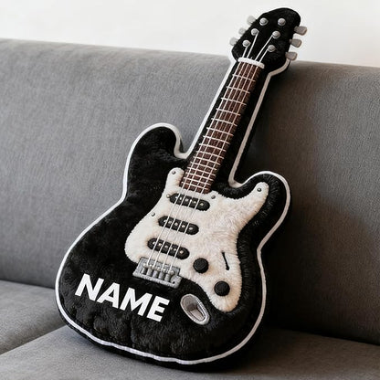 Customized Guitar Shaped Pillow Personalized Double-Sided Printed Cute Pillow Customized Christmas Party Commemorative Gift Sofa Decorative for Boys and Girls 8-32in