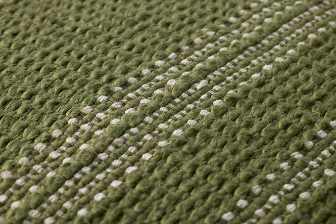 Loloi II Collection PLL0131 Green/Ivory 20'' x 20'' Cover w/Down Pillow