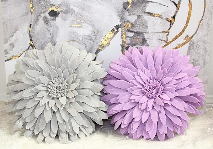 Contempo Lifestyles Flower Pillow - 3D Sunflower Decor Throw Pillow, 14.5 x 13 inch Round - Home Decor for Couch, Bed & Living Room, Gifts for Her