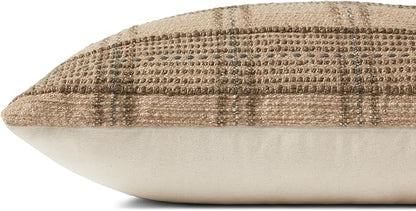Loloi Angela Rose x Calista Collection PAR0018 Tan/Slate 13'' x 35'' Cover Only Pillow