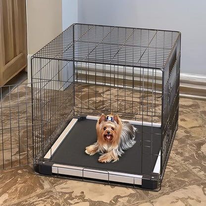 FXW TitanNest Chew-Proof Elevated Dog Bed, Raised Cot for Indoor/Outdoor/Camping Use, Durable & Washable Padded Pet Bed for Toy Dogs, 23.0" L x 17.0" W x 4.5" H, Black