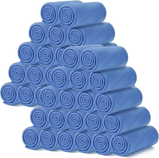 Kinlop Fleece Blanket Bulk 60 x 50 Inch Soft Lightweight Fleece Cozy Blanket Warm Throw Plush Pet Throw for Bed Couch Sofa Home Office Wedding Gifts Travel Camping(Deep Sea Blue)