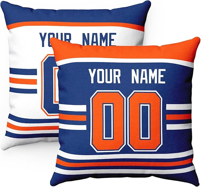 ANTKING Edmonton Throw Pillow Personalized Custom Any Name and Number for Men Women Boy Gifts