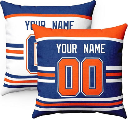 ANTKING Edmonton Throw Pillow Personalized Custom Any Name and Number for Men Women Boy Gifts