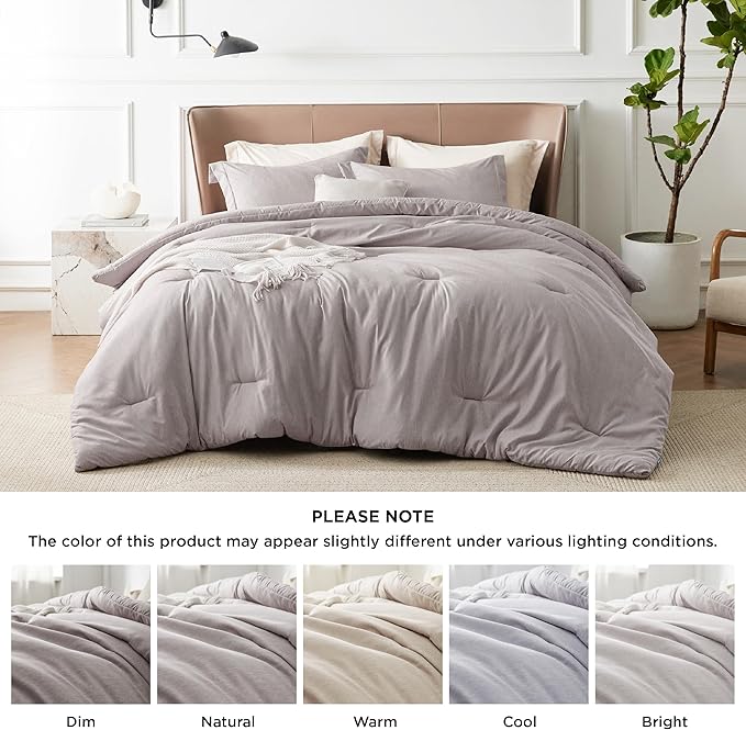 Bedsure California King Comforter Set - Soft Microfiber Bedding for All Seasons, 3 Pieces, 1 Comforter 104"x96" and 2 Pillow Shams 20"x36"+2"