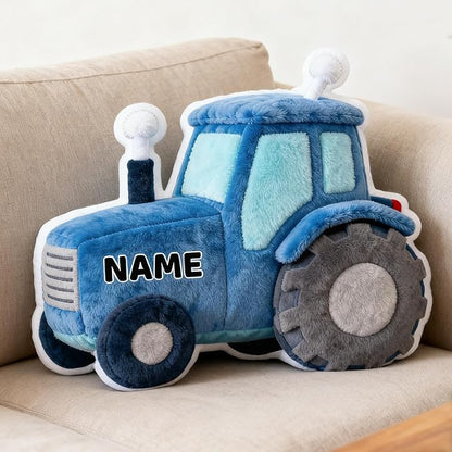Custom Tractor Shaped Pillow Personalized Double-Sided Printed Cute Pillow Customized Christmas Party Commemorative Gift Sofa Decorative for Boys and Girls 8-32in