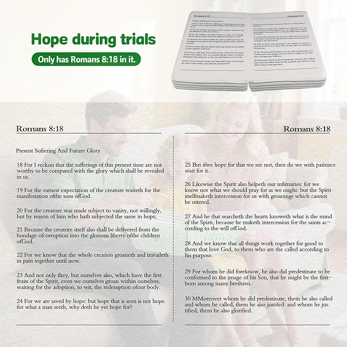 Bible Pillow Book Plush That Opens, Cozy Faith Bible Plushies, for Kids Adults Christian Gifts, Decoration for Bedrooms, Living Rooms (Green)