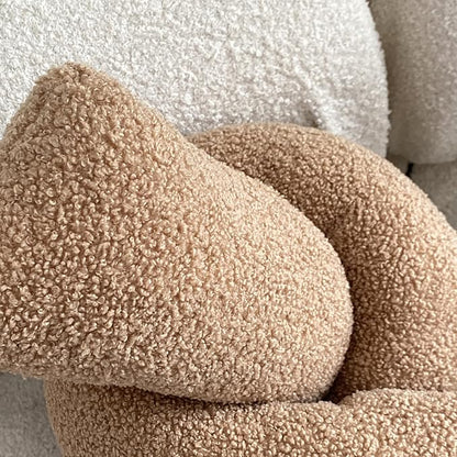 Khaki Knot Pillow Long Shaped Soft Knot Plush Pillow Cushion Home Decoration Throw Pillows for Sofa Bedroom Car Office Gift