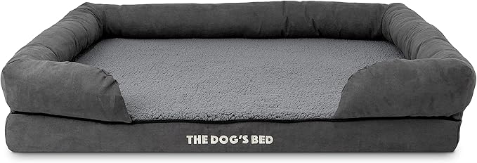 The Dog’s Bed Replacement Outer Cover, Plush Fabric, Grey Plush, XL